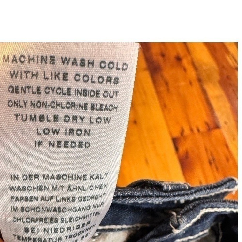 True Religion Joey Flare Y2K Lowrise Jeans Womens 27 Dark Wash Contrast Stitch - Picture 11 of 12